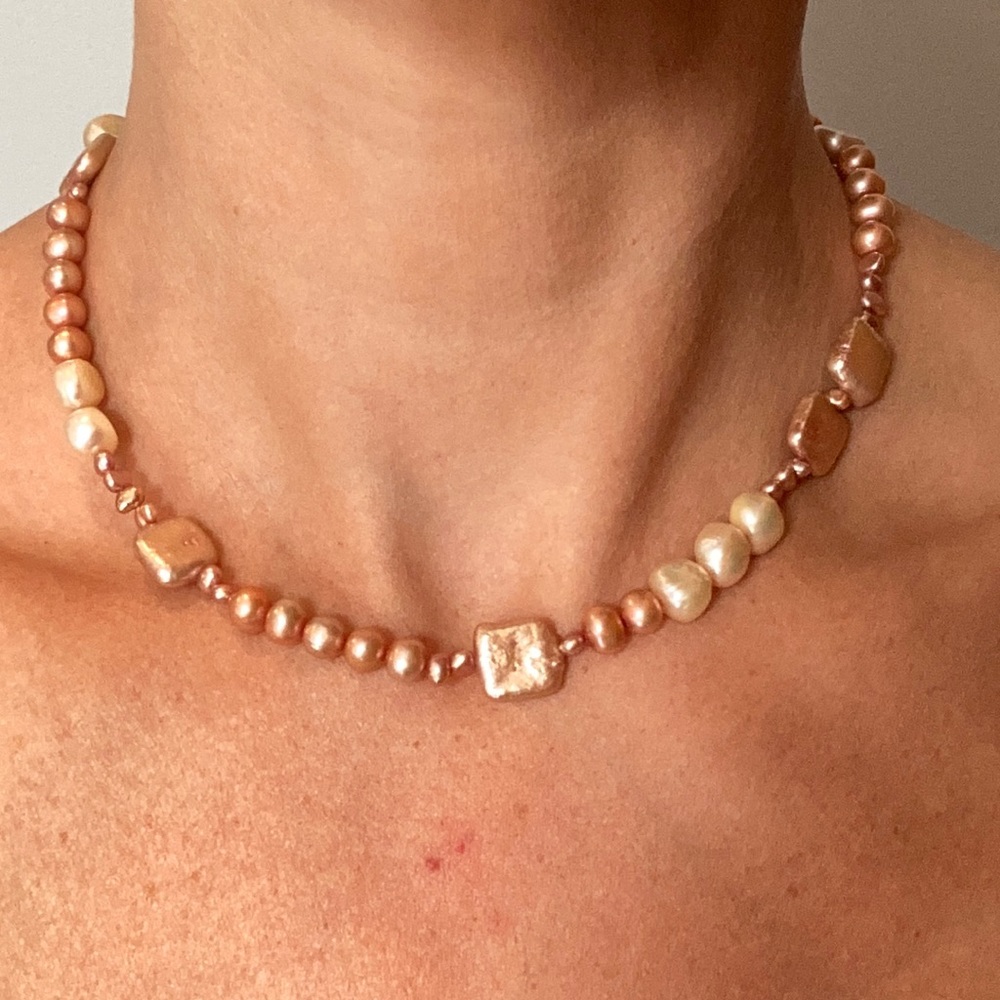 Iridescent Pearl Necklace